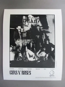Guns n' Roses blanco y negro 8 X 10 brillante foto promocional 1991! - Imagen 1 de 1