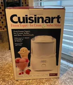 Cuisinart Frozen Yogurt-Ice Cream & Sorbet Maker #ICE-20 NIB - Picture 1 of 6