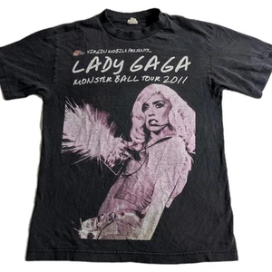 Lady Gaga Monster Ball Tour 2011 Virgin Mobile Black T-Shirt Adult Small - Picture 1 of 9