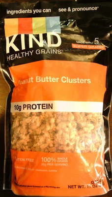Kind 健康谷物无麸质花生酱簇 (Granola) 11 盎司 (BEST 3/26 — 第 1/2 张图片