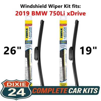Rain-X Latitude 2-n-1 Wiper Kit fits: 2019 BMW 750Li xDrive (26" & 19") — 第 1/4 张图片