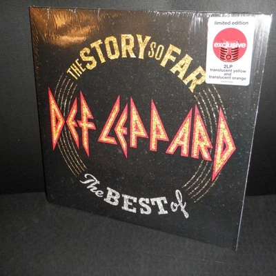 DEF LEPPARD vinyl LP THE STORY SO FAR 2LP Ltd Ed. ORANGE/YELLOW Joe Elliot M- - Image 1 of 4