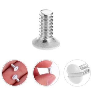 200 Pcs White Wall Plate Screws Thread Switch Covers Screws Outlet Parts - Afbeelding 1 van 12