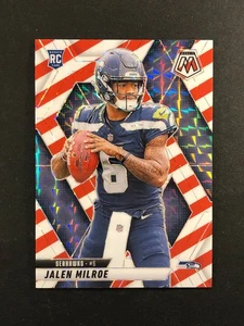 2025 Mosaic Jalen Milroe RC #322 Red & White Stripe Prizm Seahawks Rookie - Picture 1 of 2