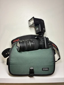 Sigma SA7N SLR Film Camera With 70-300mm Lens Sunpak Auto 266 D & Bag TESTED - Picture 1 of 14