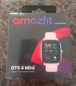 Amazfit GTS 4 Mini Smartwatch - Alexa Built-in, Flamingo Pink- BRAND NEW - Picture 1 of 4