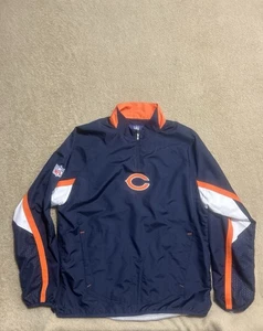 Chaqueta cortavientos Reebok Chicago Bears fútbol 1/4 cremallera para hombre talla grande - Imagen 1 de 9