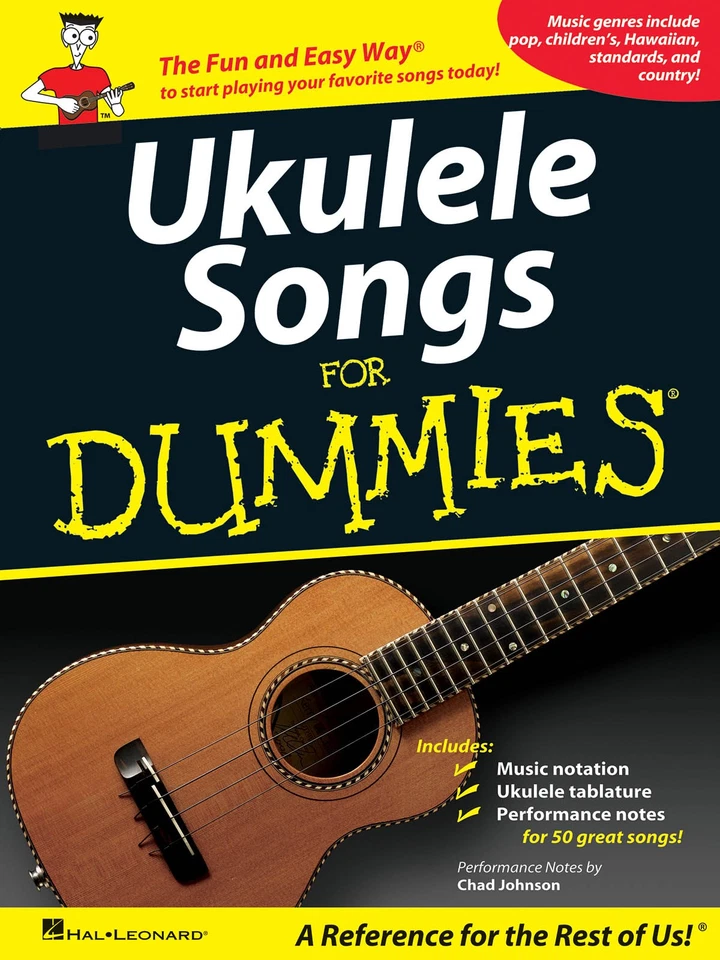 Ukulele Songs for Dummies Sheet Music Easy Chords Lyrics 50 Tunes Uke Book - Image 1 of 1