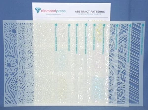 Diamond Press Abstract Patterns Stencils 9 single stencils All New Free Ship - Picture 1 of 16