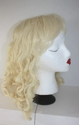 Peluca larga rubia clara rizada rizos disfraz disfraces Foto 1 de 4