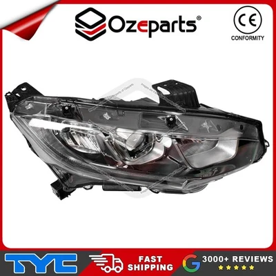 RH Right Hand Head Light Lamp Halogen For Honda Civic FC FK 10th Gen 2016~2022 - Image 1 of 4