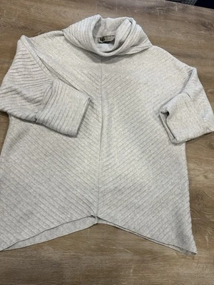 Suéter HABITAT Gris Medio Cuello Capucha Túnica Lagenlook De Gran Tamaño Mangas 3/4 Foto 1 de 4