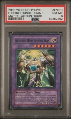 Yu-Gi-Oh Elemental Hero Thunder Giant MF01-EN001 Parallel Rare LE PSA 8 NM MT - Image 1 of 4