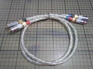 LITON Audio-Video Kabel, 2-adrig versilbert, Nakamichi RCA-Stecker, 66cm - Bild 1 von 5