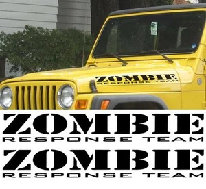 SET ZOMBIE RESPONSE TEAM DECALS FOR WRANGLER RUBICON SAHARA TJ STICKERS #2 - Bild 1 von 2