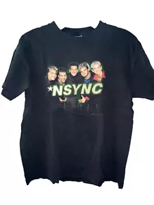 Vintage Rare NSYNC 1998 Black Graphic T-Shirt Size YOUTH EXTRA LARGE XL - Picture 1 of 10