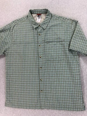 Camisa The North Face Mezcla Modal Manga Corta Abotonada (Hombre XL) Verde Foto 1 de 4