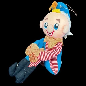 Vintage 1965 14” Holiday Fair Kneeler Elf Pixie Blue Candy Stripe USED HTF - Picture 1 of 12