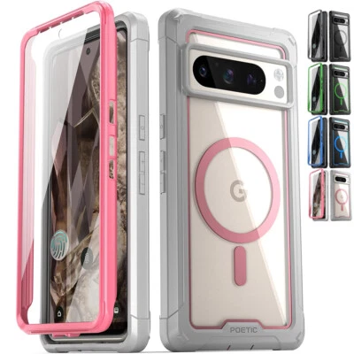 For Google Pixel 7 7A 7 8 Pro MagPro Case with Screen Protector Shockproof Cover - Image 1 of 4