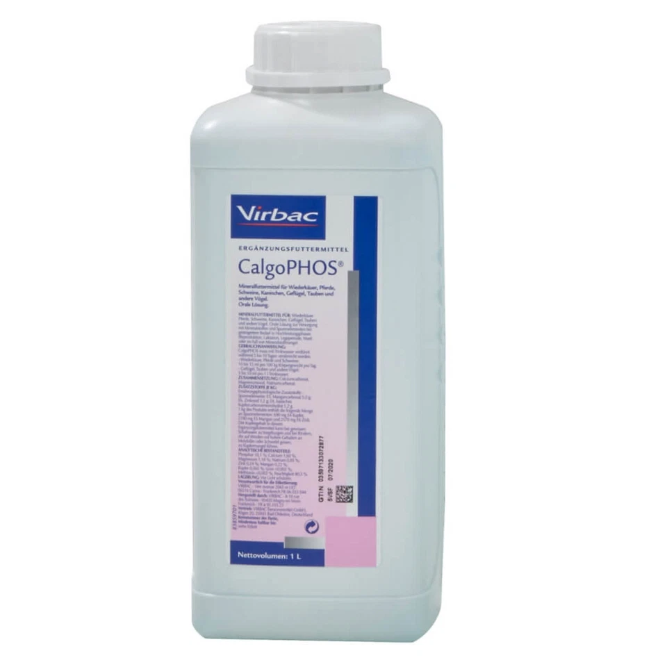 Virbac CalgoPHOS 1 L | Nutztiere | Kaninchen | Tauben | Mineralstoffe