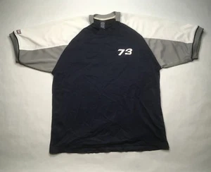 Tommy Hilfiger Jeans Hombres Malla Jersey Camisa 73, Azul Marino, Grande, ¡RARO! P - Imagen 1 de 8