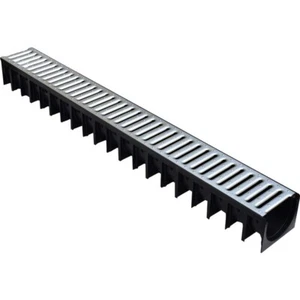 Toolstation Marken Outdoor Ablaufrinne & Gitterrost 1m silber Stahlgitter - Bild 1 von 1