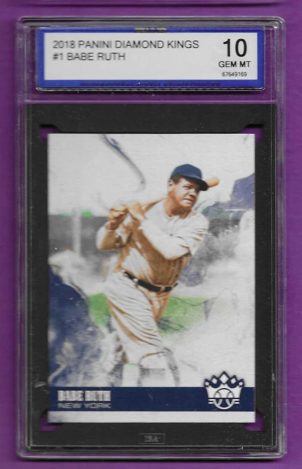 Panini Diamond Kings #1 2018 Babe Ruth Isa 10 gemas como nuevo patio de Nueva York Yankee Great B Foto 1 de 2