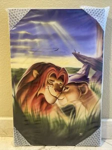 Disney Noah Fine Art Giclee Lion King Simba Nala Signed Numbered Limited Canvas - Picture 1 of 9