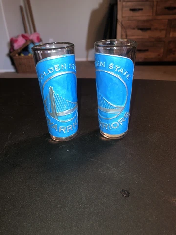 Golden State Warriors Tall Shot Glasses On 2 Cover