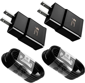 Paquete de 2 cargadores rápidos de pared + cable tipo C para Samsung Galaxy A03s A13 A43 A53 5G - Imagen 1 de 6