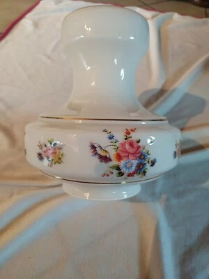 Ancien Globe, Verre De Lampe Avec Motif Fleurs. Diam 20cm, Vintage. Déco, Rétro - Photo 1/4