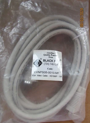 NEW BLACK BOX EVNPS05-0010-MF PREMIUM VGA VIDEO EXTENSION CABLE MALE/FEMALE 10' - Image 1 of 2