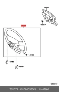 Original wheel assy, steering, 451000D570C1 for TOYOTA 45100-0D570-C1 - Bild 1 von 1