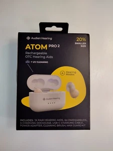 🔥🔥 Audien Hearing Atom Pro 2 Rechargeable OTC Hearing Aids. NEWLY RELEASED - Picture 1 of 9