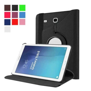 Lederhülle 360 Grad drehbar Ständer Etui für Samsung Galaxy Tab E Nook 9,6 Zoll - Bild 1 von 9