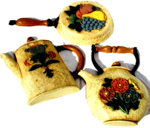 3 Pc HOMCO set Wall Decor Plaques #3311-3310-3309 COUNTRY CORE Vtg Lot NICE GC - Picture 1 of 8