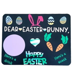 Easter Bunny Treat Board 8"x6" Snack and Drink for the Easter Bunny Happy Easter - Picture 1 of 2