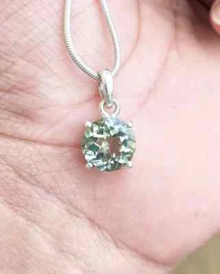 Fabulous Grün Amethyst Edelstein 925 Sterling Silber Handgemacht Anhänger AC-238 - Bild 1 von 4