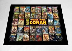 SAVAGE SWORD OF CONAN-Marvel 1970’s #'s 37-72-Original Fan Art-18” X 24” Poster - Picture 1 of 1