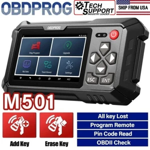 OBDPROG M501 IMMO K-ey Pro-grammer EEPROM Pincode OBD2 Diagnostic Code Reader - Foto 1 di 10