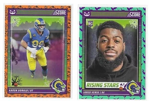 2024 Score A Treat Rising Stars Calabaza y Murciélagos Verdes Lote de 2 Los Angeles Rams - Imagen 1 de 2