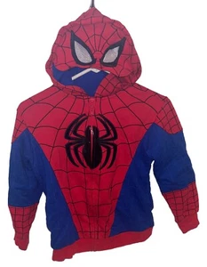 Neu Disney Store Marvel Spider-Man Kostüm Hoodie Jacke Reißverschluss Jungen 7/8 - Bild 1 von 4