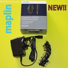 Maplin Regulated 3V  1200mA  AC/DC Power Supply/ Adapter with 8 Tips **NEW***