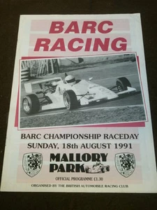 MOTORSPORT PROGRAM - BARC CHAMPIONSHIP RACEDAY - AUG 18 1991 - 12PP - Picture 1 of 1