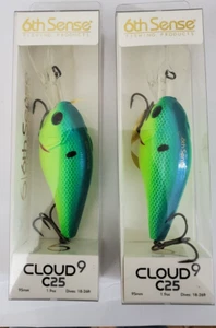 6th Sense CLOUD 9 C25-BTS Blue Treuse Shad  (Lot Of 2) C25 - Picture 1 of 2