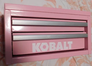 Caja de herramientas de acero Kobalt mini 2 cajones - rosa (54422) - Imagen 1 de 3