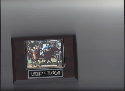 AMERICAN PHAROAH PLAQUE HORSE RACING TURF BELMONT TRIPLE CROWN WINNER Cover