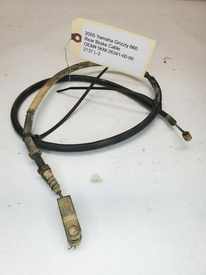 Yamaha Grizzly 660 2005 cable de freno trasero OEM #5 km-26341-00-00 2137 (L-2) Foto 1 de 1