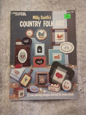 1983 Leisure Arts Country Folk Art 286 Counted Cross Stitch Pattern Book 10897 - Image 1 of 4