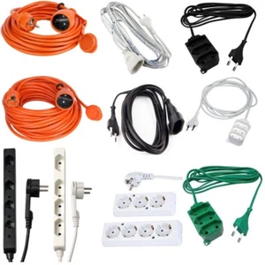  Verlängerungskabel Verlängerung Stromkabel Eurostecker Steckdosenleiste T1 - Bild 1 von 16